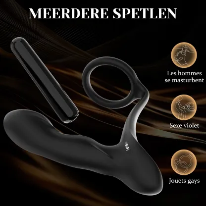 Leten - Stimulateur Prostatique avec 7 Modes de Vibration et Vibromasseur Intégré