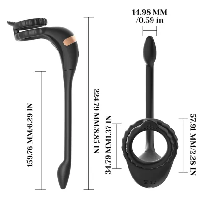 Stimulateur Prostatique 3 en 1 : Pénis, Périnée et Sexe Anal
