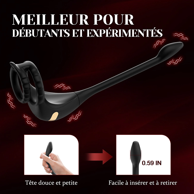 Stimulateur Prostatique 3 en 1 : Pénis, Périnée et Sexe Anal