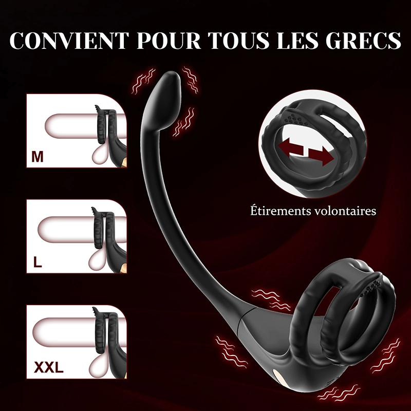 Stimulateur Prostatique 3 en 1 : Pénis, Périnée et Sexe Anal