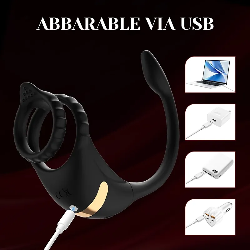 Stimulateur Prostatique 3 en 1 : Pénis, Périnée et Sexe Anal