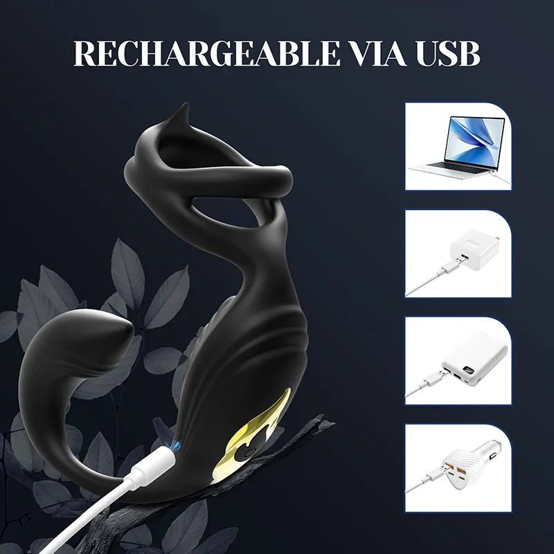 Stimulateur Prostatique 3 en 1 : Vibrateur pour Pénis, Testicules, Périnée et Anus