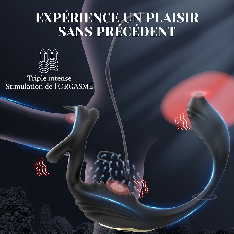 Stimulateur Prostatique 3 en 1 : Vibrateur pour Pénis, Testicules, Périnée et Anus