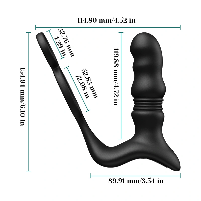 Stimulateur Prostatique Portable avec Fonction de Va-et-Vient, Vibration et Télécommande
