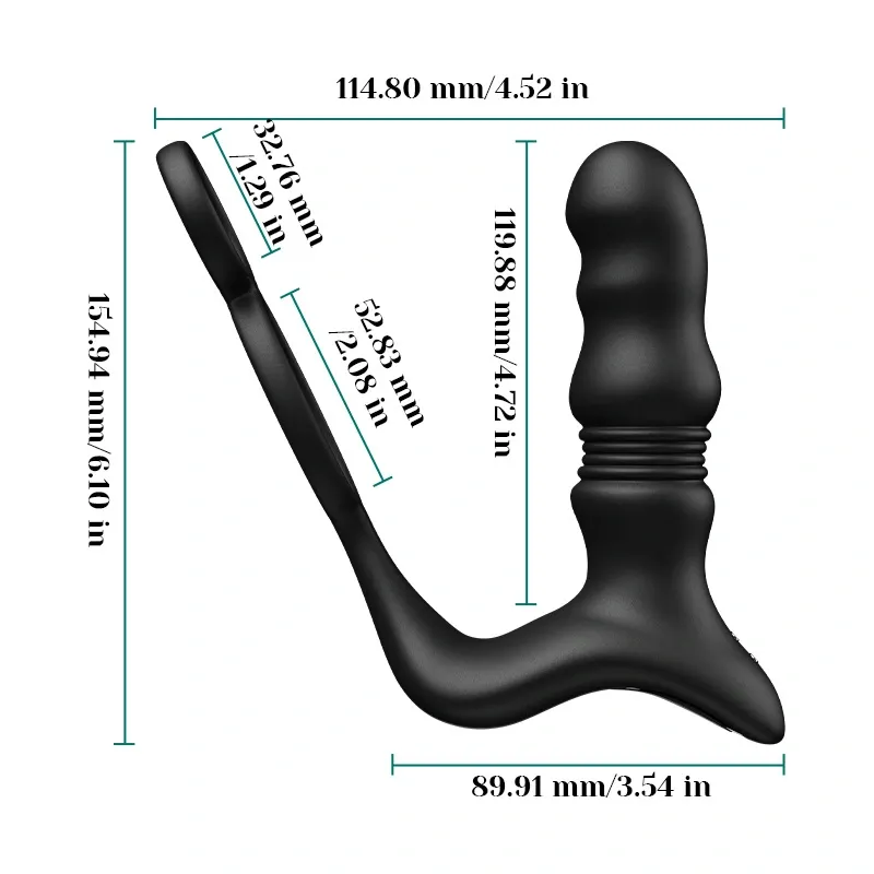 Stimulateur Prostatique Portable avec Fonction de Va-et-Vient, Vibration et Télécommande