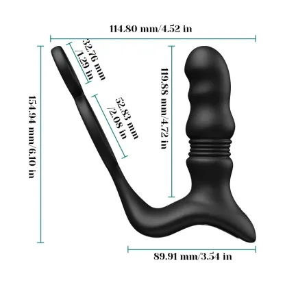 Stimulateur Prostatique Portable avec Fonction de Va-et-Vient, Vibration et Télécommande