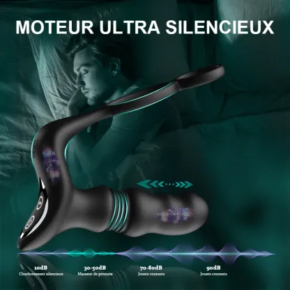 Stimulateur Prostatique Portable avec Fonction de Va-et-Vient, Vibration et Télécommande