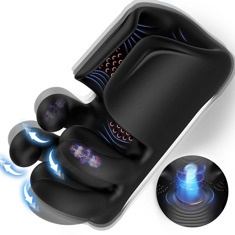 Stimulateur de Glan 10 Pulsations Vibrantes Masseur de Pénis à Doigt
