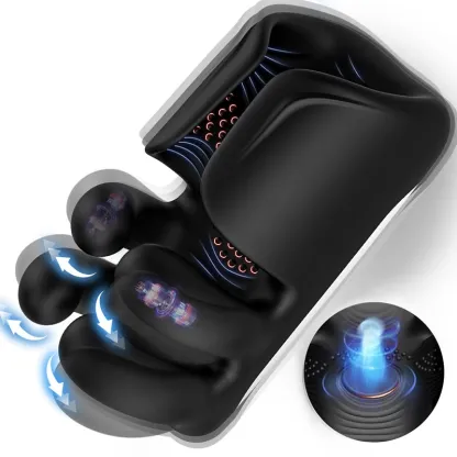 Stimulateur de Glan 10 Pulsations Vibrantes Masseur de Pénis à Doigt