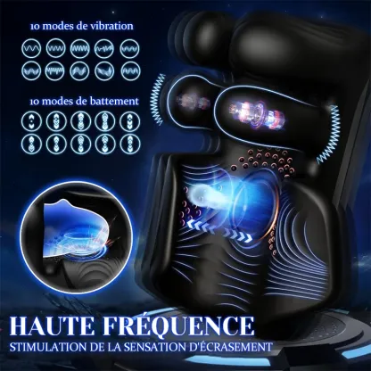 Stimulateur de Glan 10 Pulsations Vibrantes Masseur de Pénis à Doigt