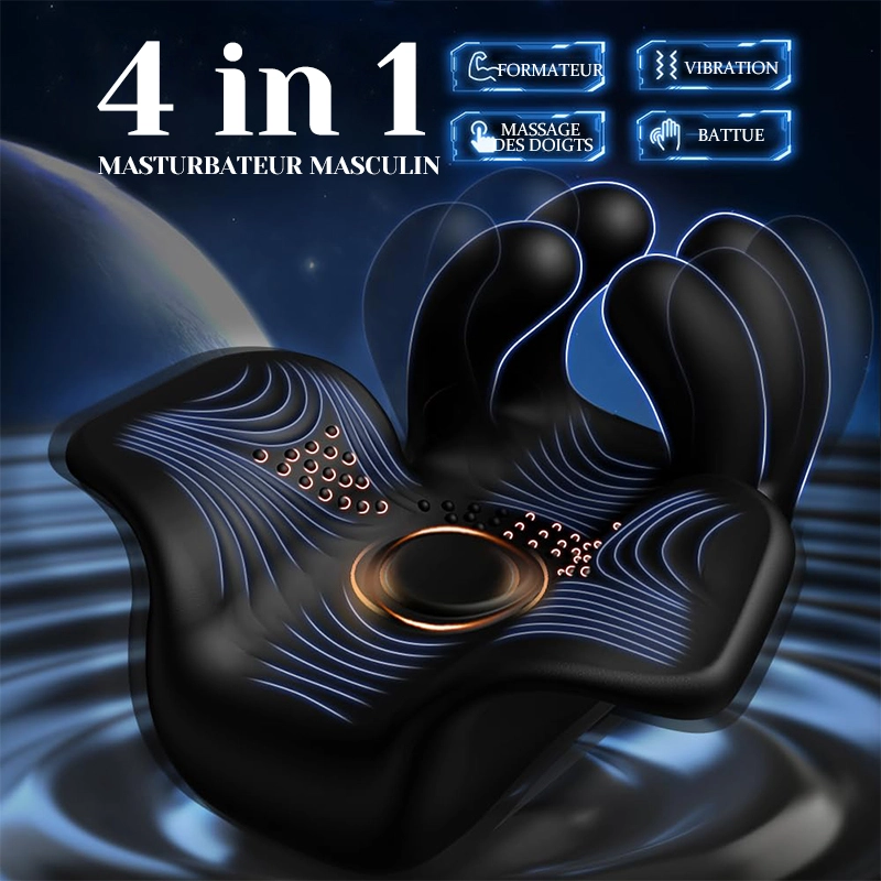 Stimulateur de Glan 10 Pulsations Vibrantes Masseur de Pénis à Doigt