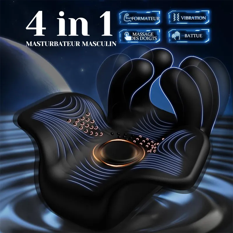 Stimulateur de Glan 10 Pulsations Vibrantes Masseur de Pénis à Doigt