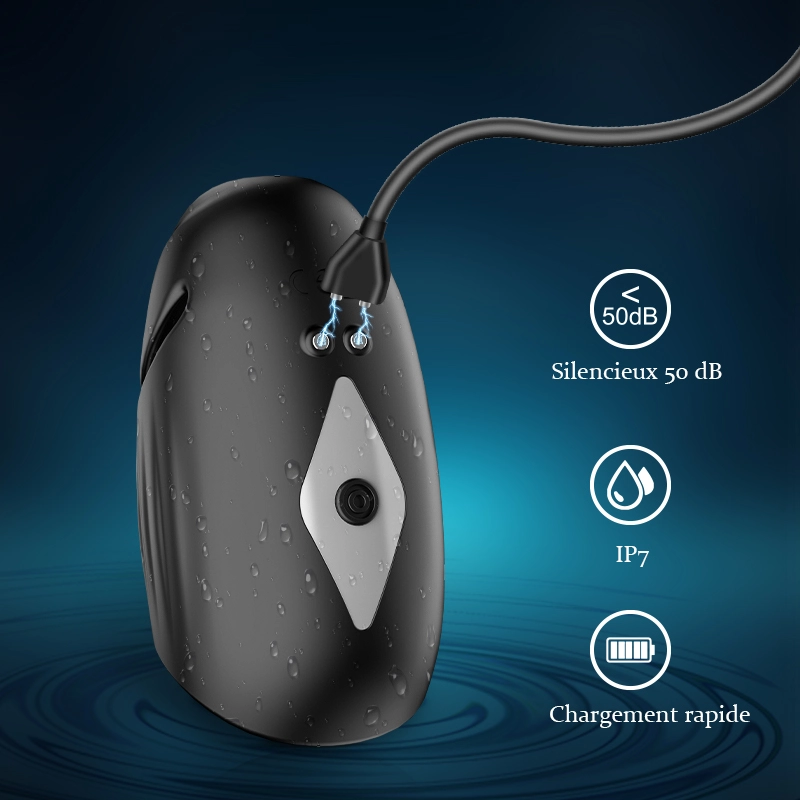 Stimulateur de Gland Réglable avec Boucle, Contrôle par App, 9 Vibration, Étanche