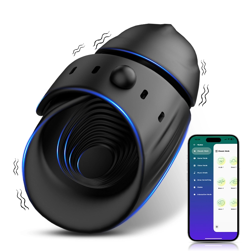 Stimulateur de Gland Réglable avec Boucle, Contrôle par App, 9 Vibration, Étanche