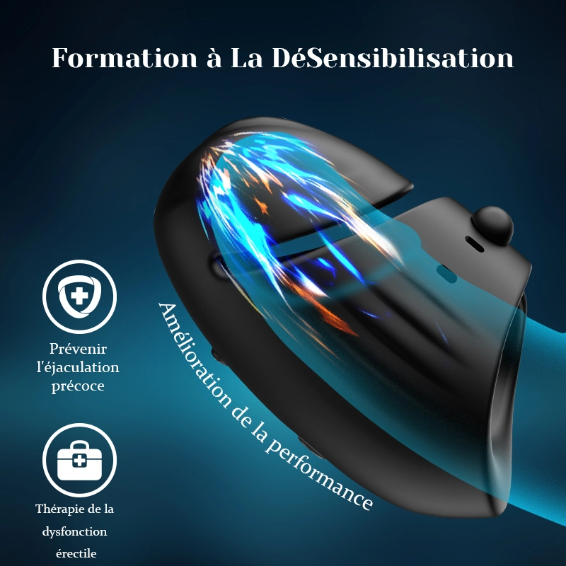 Stimulateur de Gland Réglable avec Boucle, Contrôle par App, 9 Vibration, Étanche