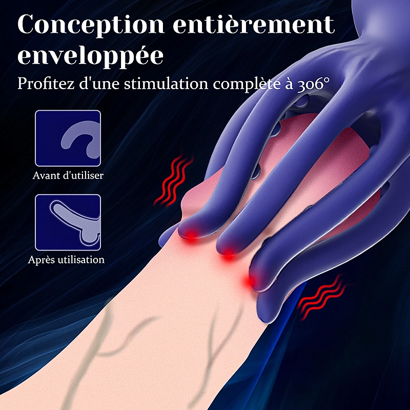 Stimulateur  de Gland 10 Vibration Masturbateur Tentacule d'Octopus
