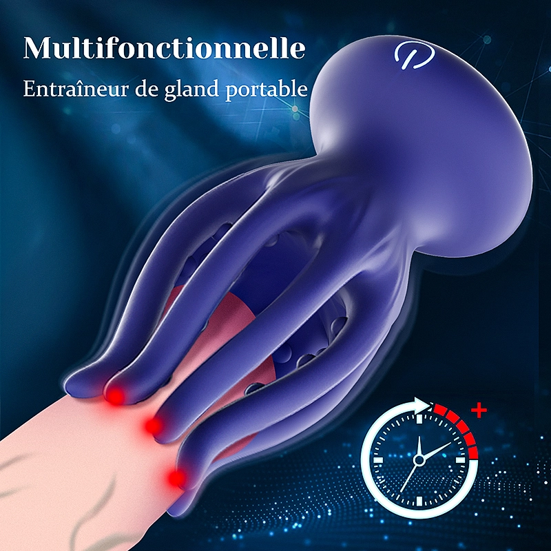 Stimulateur  de Gland 10 Vibration Masturbateur Tentacule d'Octopus
