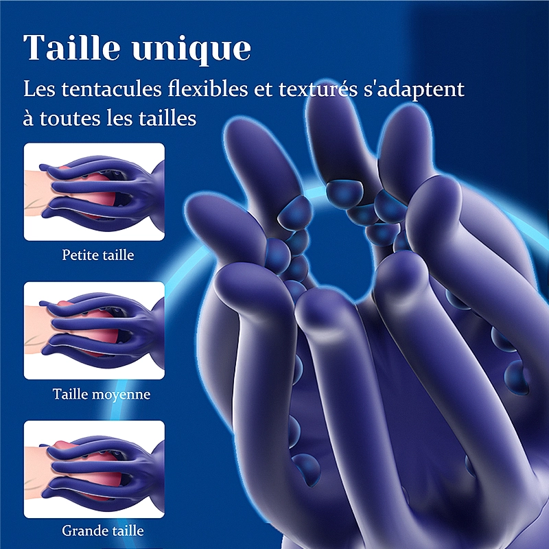 Stimulateur  de Gland 10 Vibration Masturbateur Tentacule d'Octopus