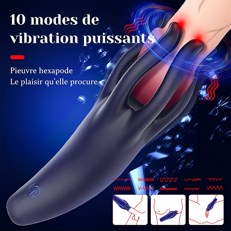 Stimulateur de Gland 10 Vibration Masseuse Monstre Tentaculaire