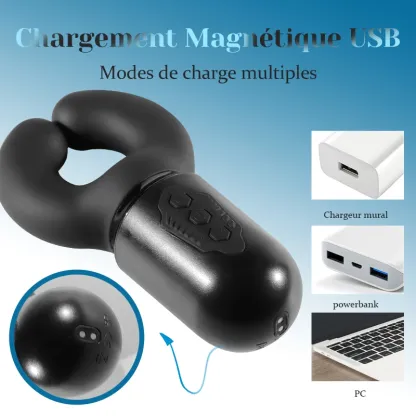 Stimulateur de Gland avec 10 Vibrations Clippantes et 100% Étanche