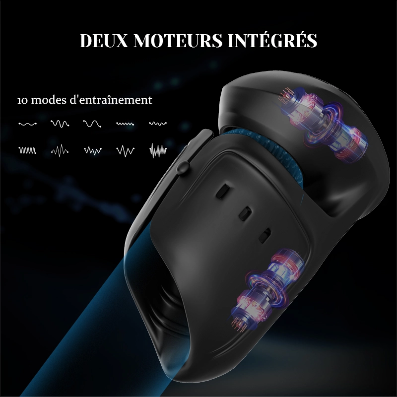 Stimulateur de Gland Réglable avec Vibration pour Dureté et Entraînement Prolongé