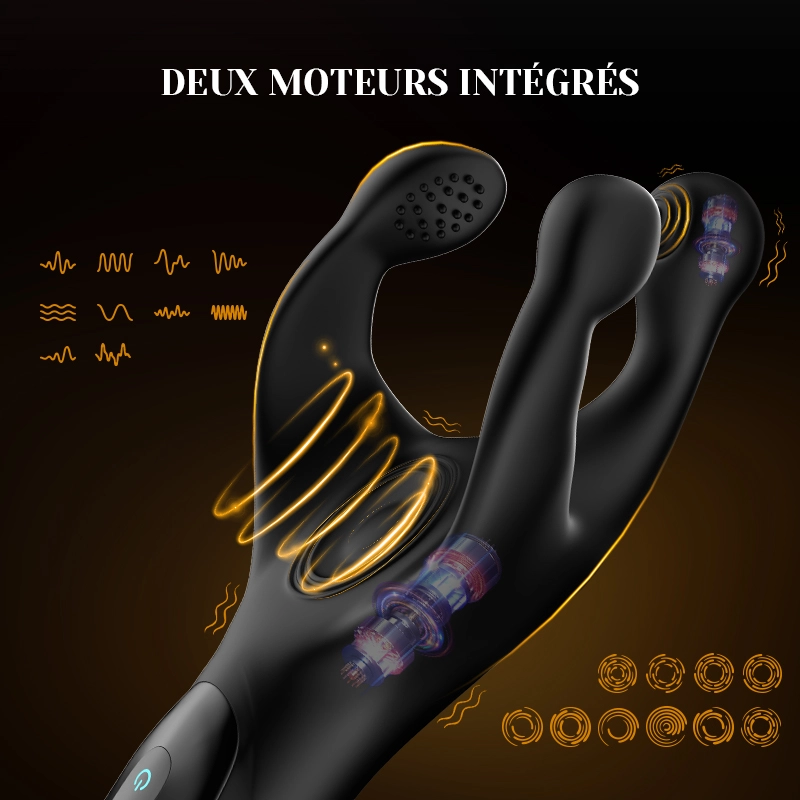 Stimulateur  de Gland 10 Fréquences Vibrantes avec Fonction de Claquement Portable