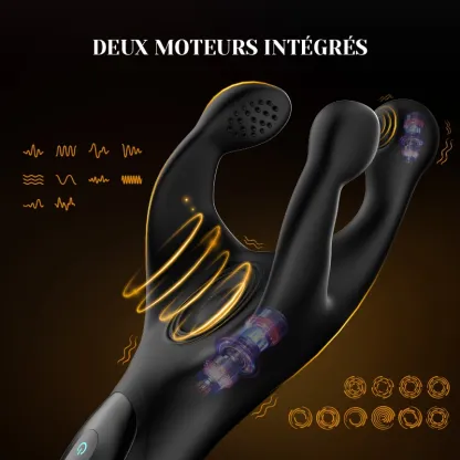 Stimulateur  de Gland 10 Fréquences Vibrantes avec Fonction de Claquement Portable