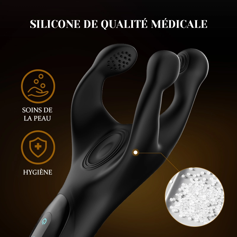 Stimulateur  de Gland 10 Fréquences Vibrantes avec Fonction de Claquement Portable