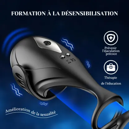 Stimulateur de Glande App Control 9 Vibration Boucle Anneau Pénien Flexible