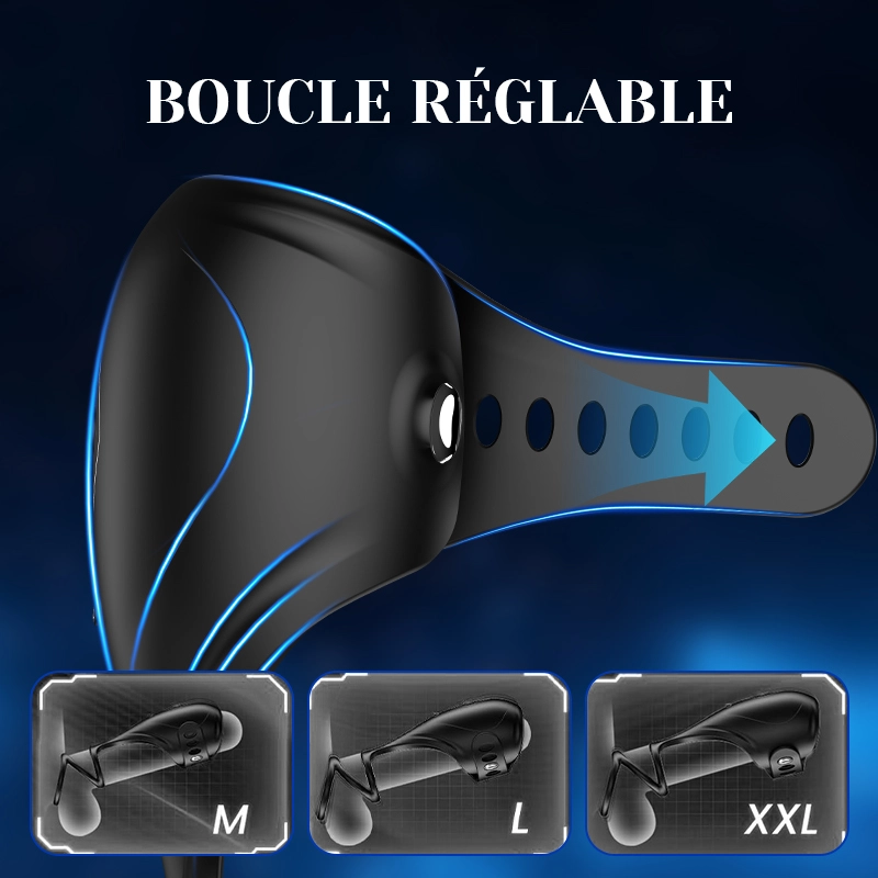Stimulateur de Glande App Control 9 Vibration Boucle Anneau Pénien Flexible