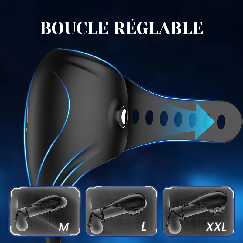 Stimulateur de Glande App Control 9 Vibration Boucle Anneau Pénien Flexible