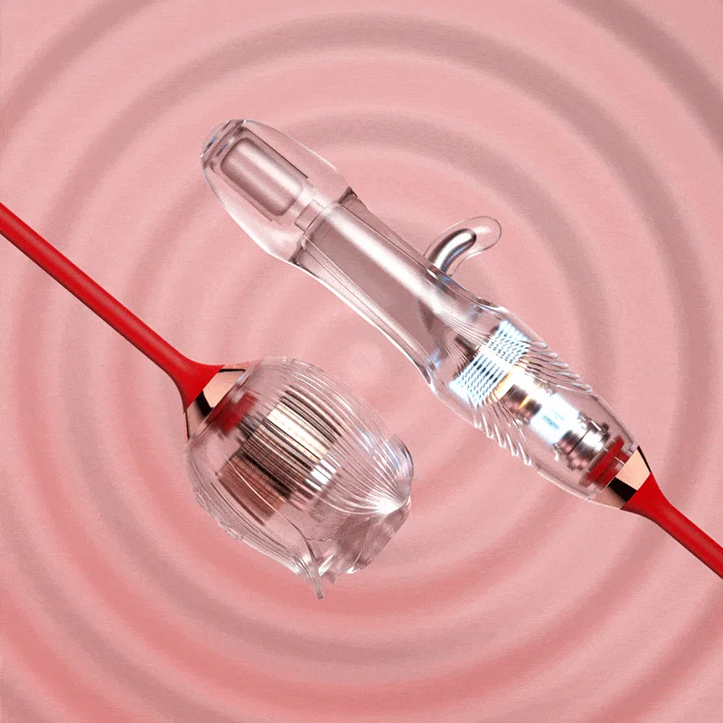 Suction Rose Vibrator Stimulator with Tapping G-Spot Vibrator