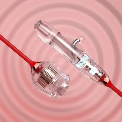 Suction Rose Vibrator Stimulator with Tapping G-Spot Vibrator