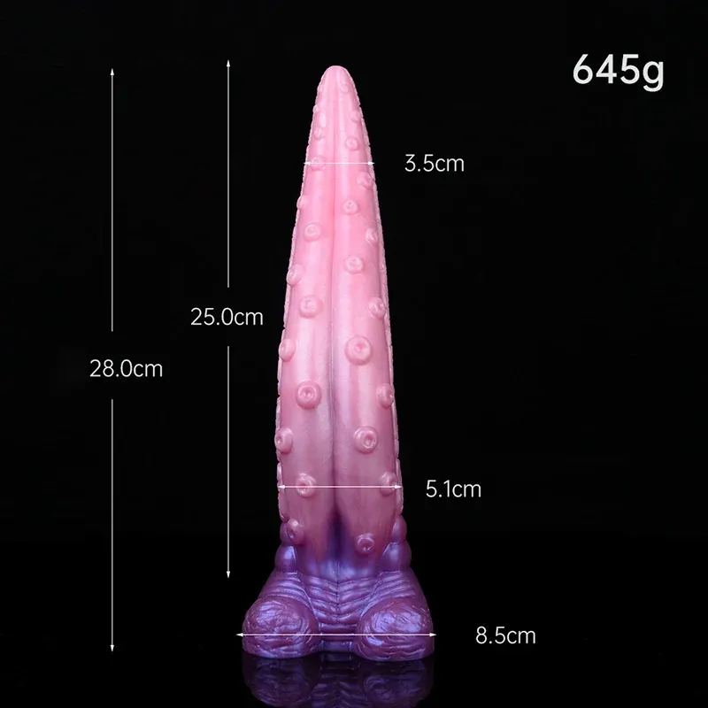 Tentacule Rose en Silicone Réaliste Monster Dildo 28 cm