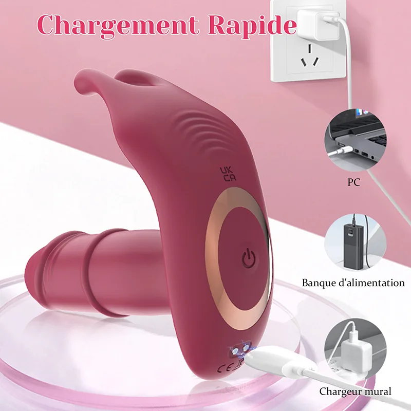 Vibromasseur À Distance Portable En Silicone Avec 10 Modes De Vibration