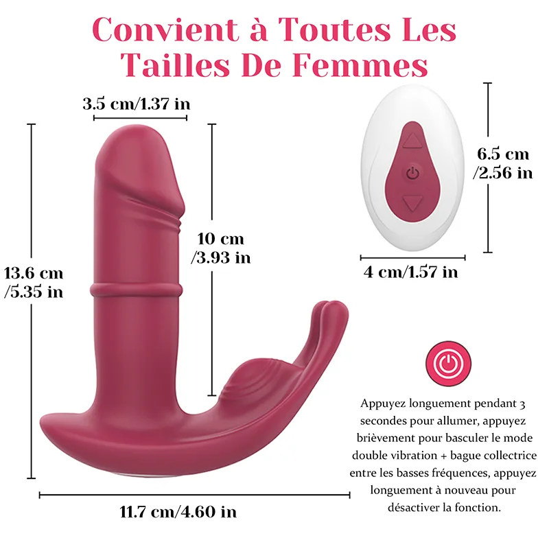 Vibromasseur À Distance Portable En Silicone Avec 10 Modes De Vibration
