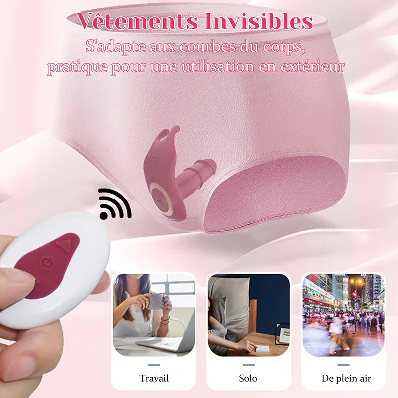 Vibromasseur À Distance Portable En Silicone Avec 10 Modes De Vibration