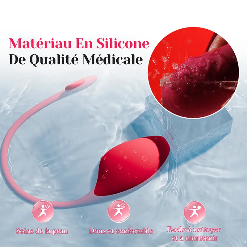 Vibro À Distance Avec 9 Modes De Vibration Étanche Et Contrôlable Via Application