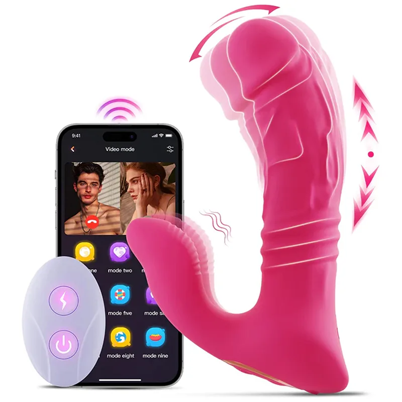 Vibro À Distance Portable Avec 10 Modes De Poussée Et De Vibration Contrôlés Par Application