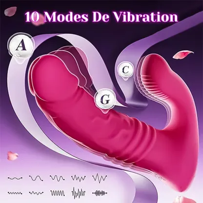 Vibro À Distance Portable Avec 10 Modes De Poussée Et De Vibration Contrôlés Par Application