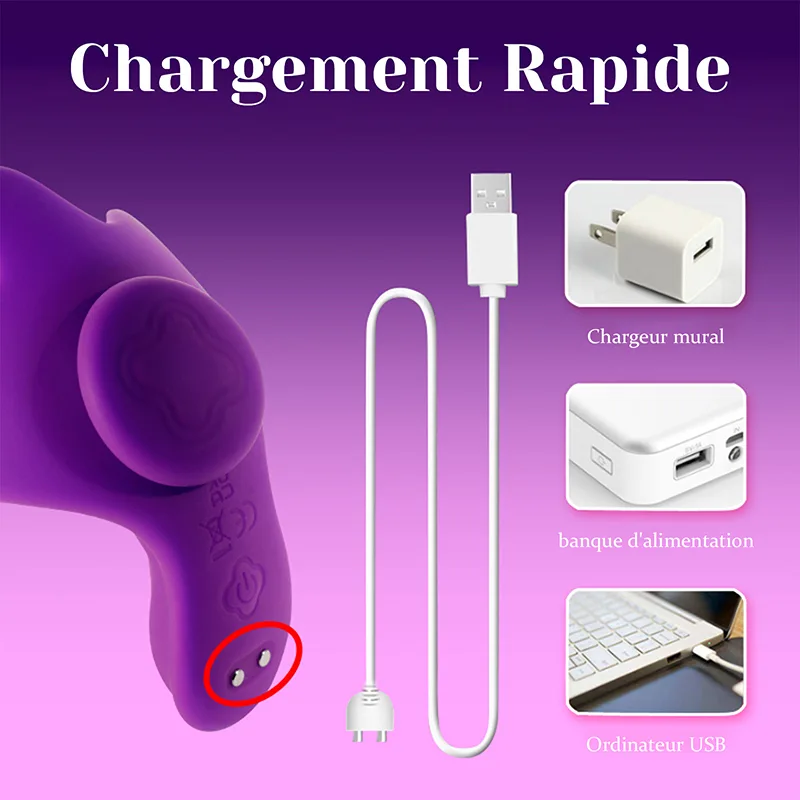Vibro À Distance Invisible Portable Avec 9 Modes De Vibration