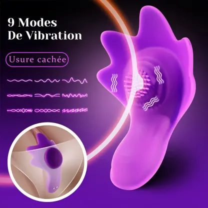 Vibro À Distance Invisible Portable Avec 9 Modes De Vibration