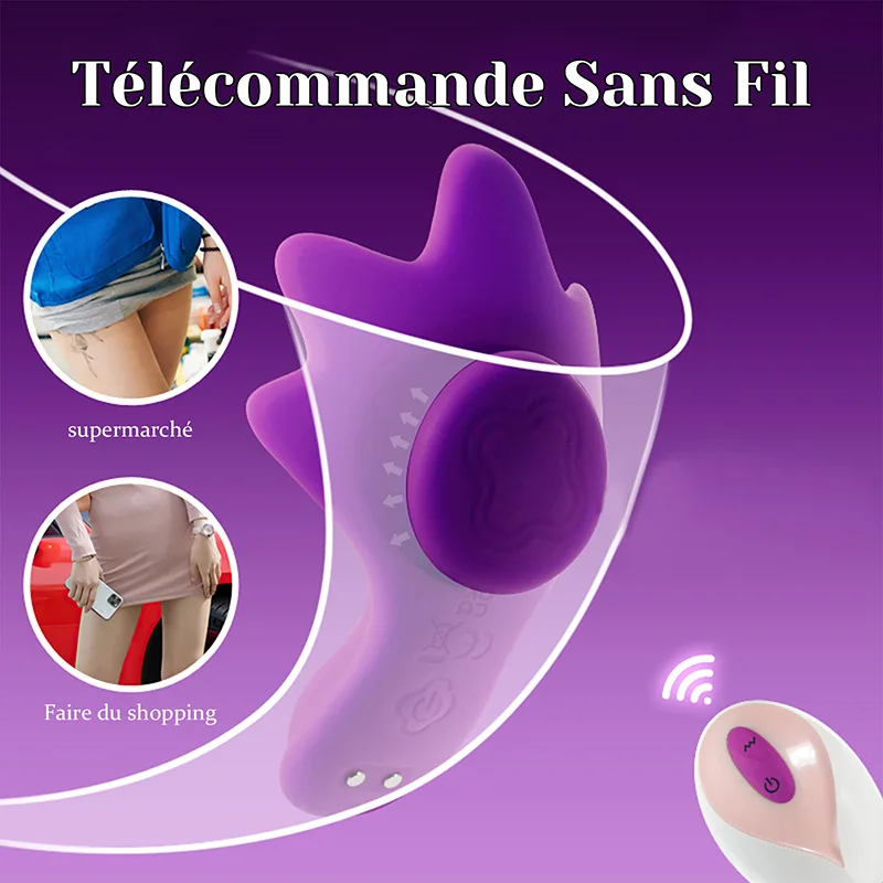 Vibro À Distance Invisible Portable Avec 9 Modes De Vibration