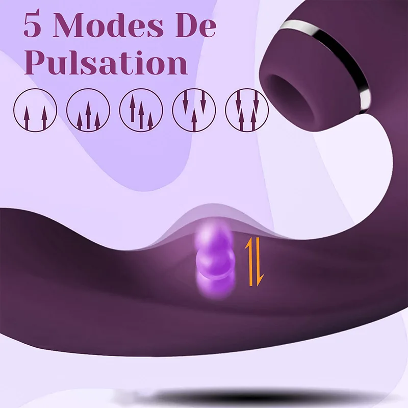Vibro Point G 3 En 1 À Succion Et Vibration Étanche