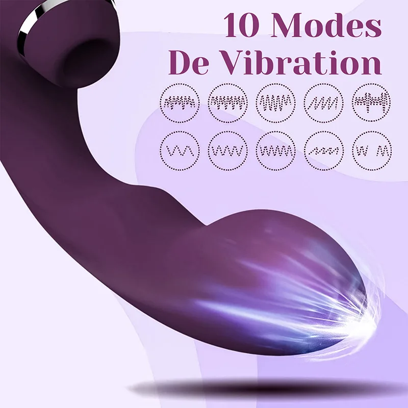 Vibro Point G 3 En 1 À Succion Et Vibration Étanche