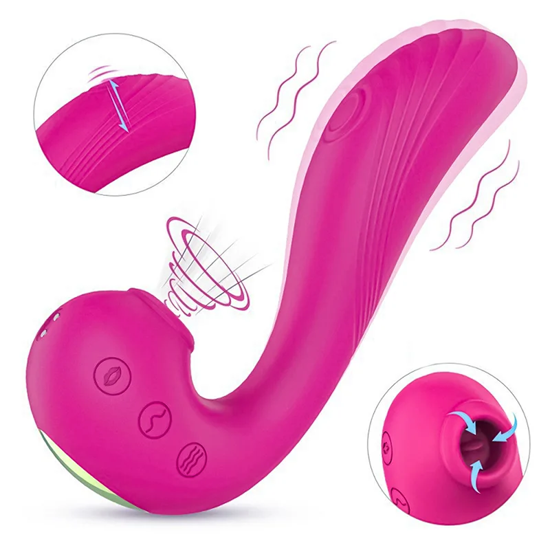 Vibro Point G 3 En 1 Avec Succion Clitoridienne 5 Modes De Léchage Et 10 Vibrations