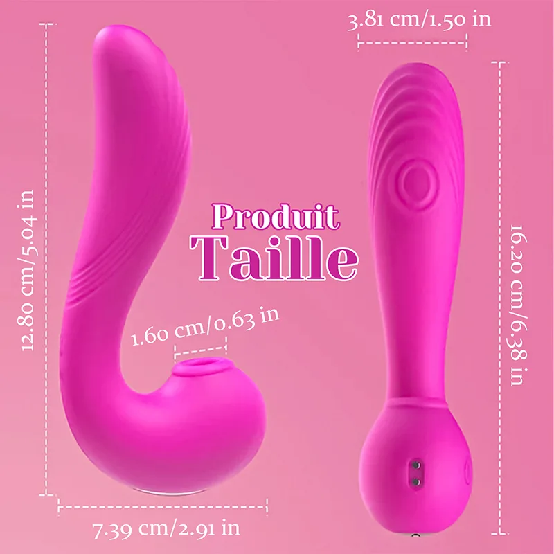 Vibro Point G 3 En 1 Avec Succion Clitoridienne 5 Modes De Léchage Et 10 Vibrations