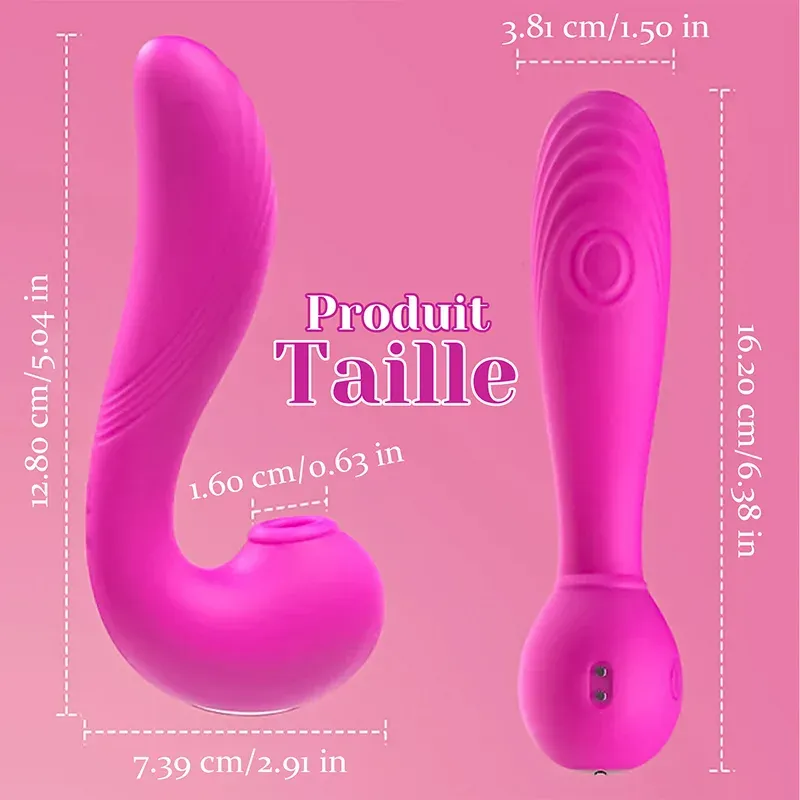 Vibro Point G 3 En 1 Avec Succion Clitoridienne 5 Modes De Léchage Et 10 Vibrations