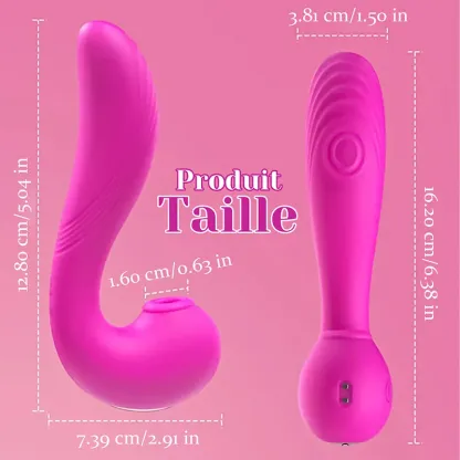 Vibro Point G 3 En 1 Avec Succion Clitoridienne 5 Modes De Léchage Et 10 Vibrations