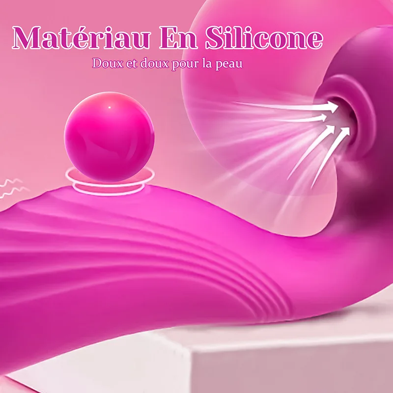 Vibro Point G 3 En 1 Avec Succion Clitoridienne 5 Modes De Léchage Et 10 Vibrations